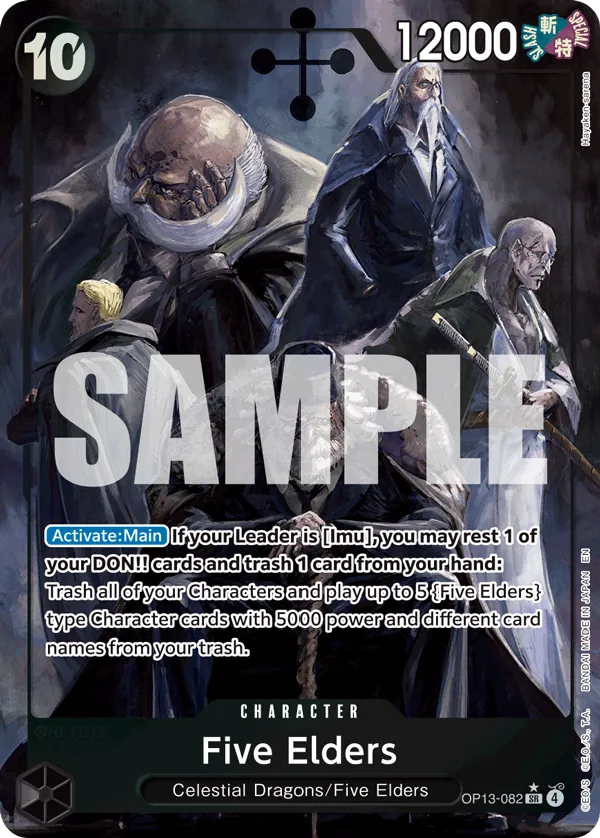 Five Elders (OP13-082) OP13 Alternate Art (AA)