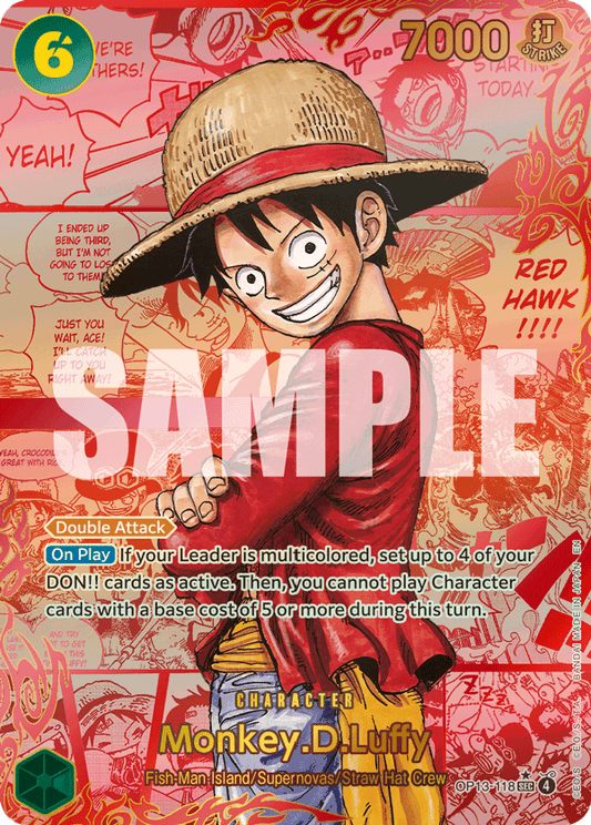 Monkey D. Luffy (OP13-118) OP13 Red Manga Rare