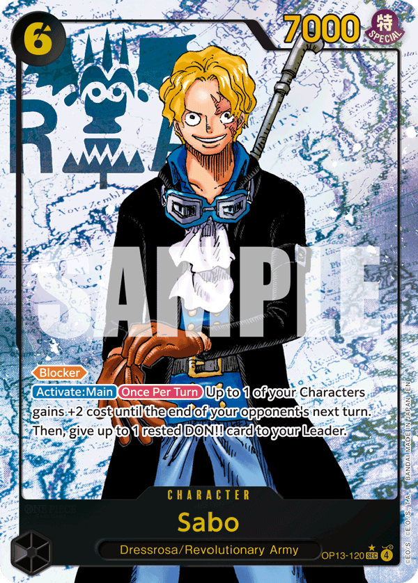 Sabo (OP13-120) OP13 Secret Rare (SEC) Alt Art (AA)