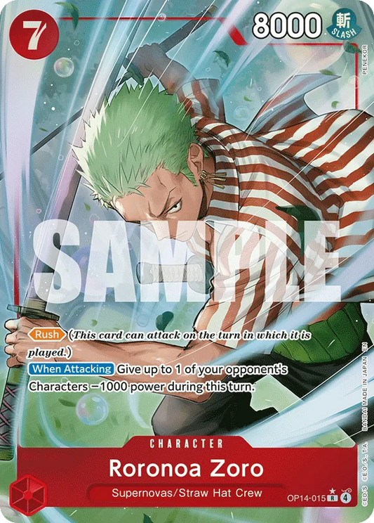 Roronoa Zoro (OP14-015) OP14-EB04 Alternate Art (AA)