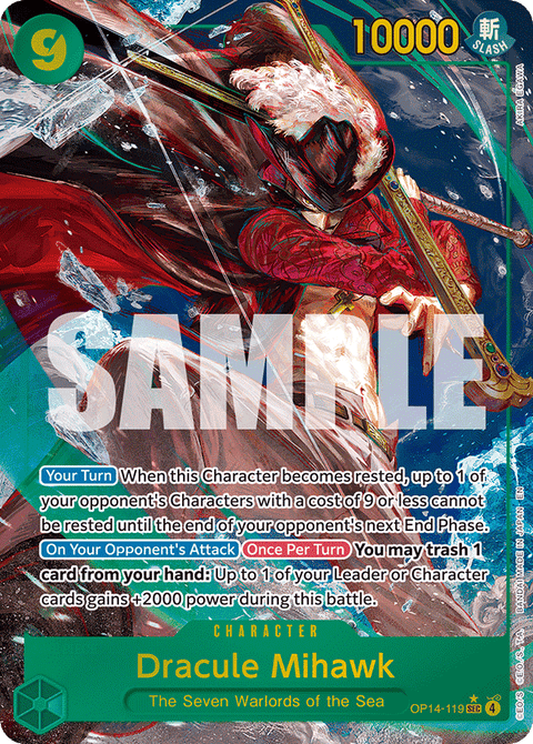 Dracule Mihawk (OP14-119) OP14-EB04 Secret Rare (SEC) Alt Art (AA)