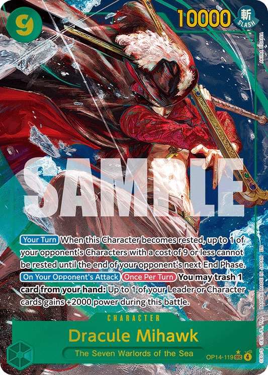 Dracule Mihawk (OP14-119) OP14-EB04 Secret Rare (SEC) Alt Art (AA)