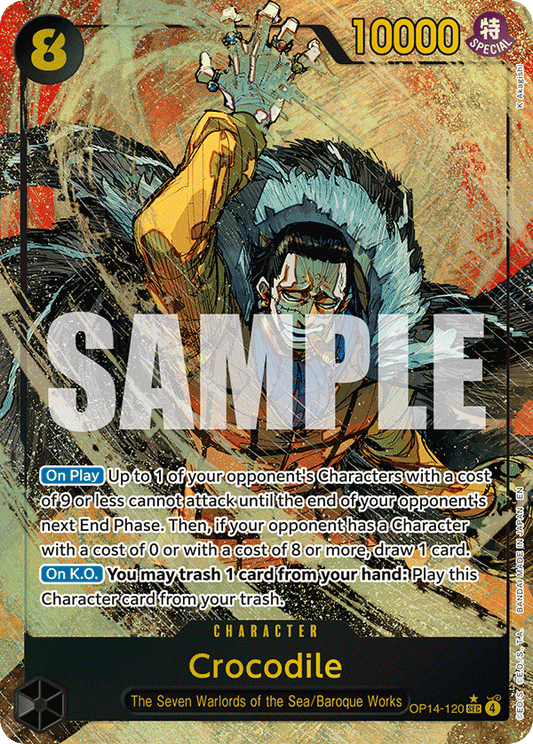 Crocodile (OP14-120) OP14-EB04 Secret Rare (SEC) Alt Art (AA)