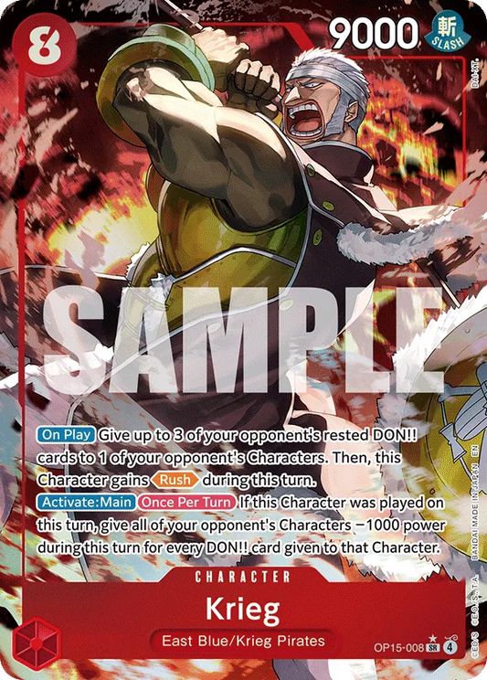 Krieg (OP15-008) OP15-EB04 Alternate Art (AA)