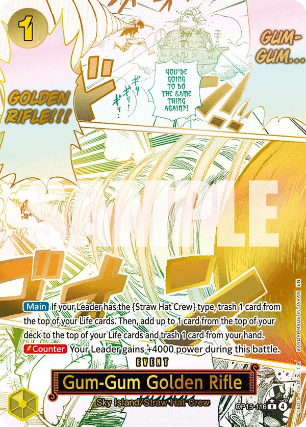Gum-Gum Golden Rifle (OP15-116) OP15-EB04 Event Manga Rare