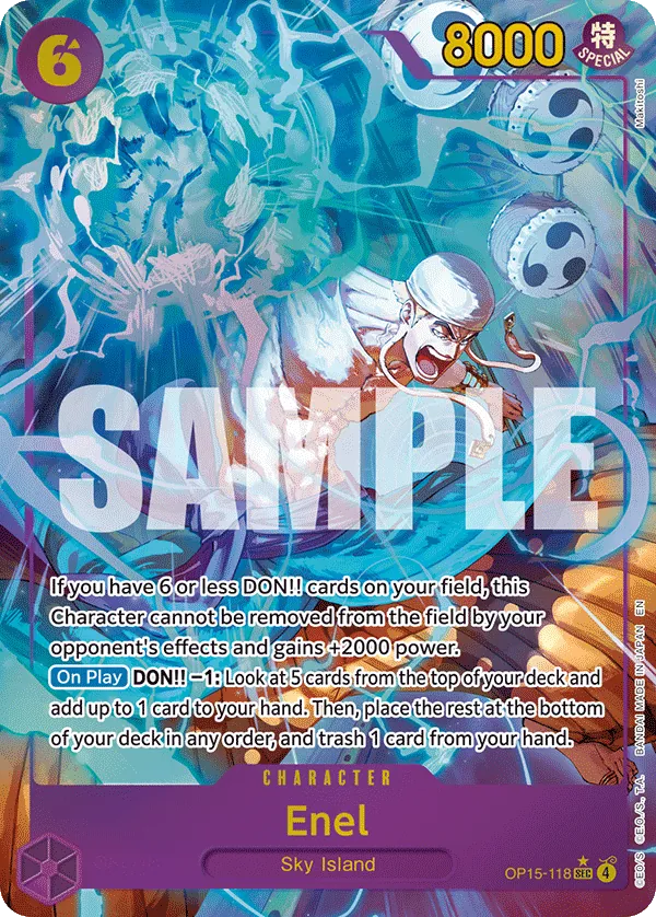 Enel (OP15-118) OP15-EB04 Secret Rare (SEC) Alt Art (AA)