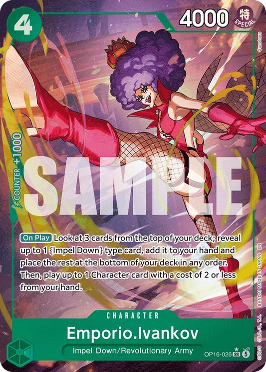 Emporio.Ivankov (OP16-026) OP16 Alternate Art (AA)