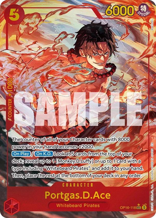 Portgas.D.Ace (OP16-118) OP16 Secret Rare (SEC)