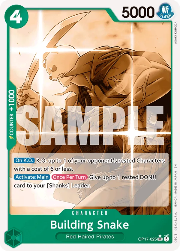 Building Snake (OP17-025) OP17 Alternate Art (AA)