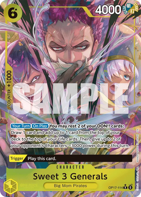 Sweet 3 Generals (OP17-114) OP17 Alternate Art (AA)
