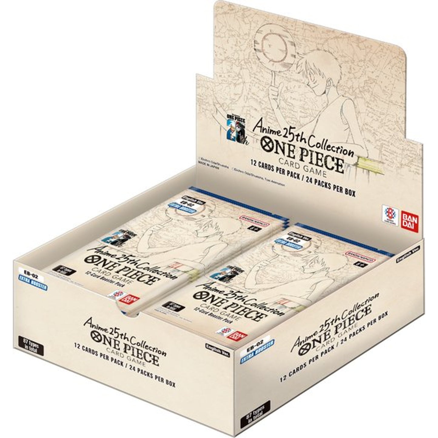 One Piece Anime 25th Collection Extra Booster (EB-02) Booster Box 24 Packs [English]