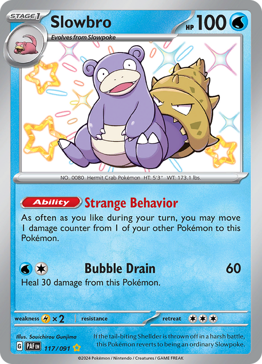 Slowbro 117/091 from Paldean Fates (PAF) - Shiny Rare English Pokémon TCG single card