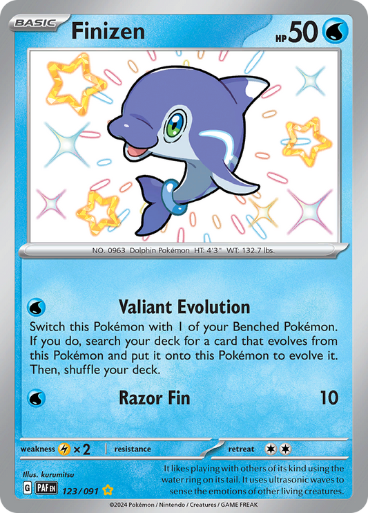 Finizen 123/091 from Paldean Fates (PAF) - Shiny Rare English Pokémon TCG single card