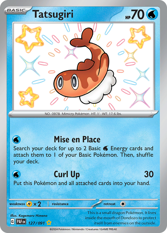 Tatsugiri 127/091 from Paldean Fates (PAF) - Shiny Rare English Pokémon TCG single card