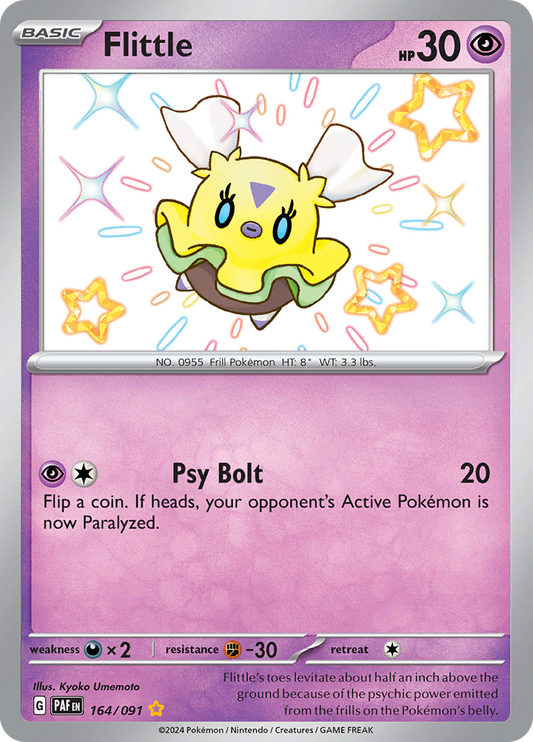 Flittle 164/091 from Paldean Fates (PAF) - Shiny Rare English Pokémon TCG single card