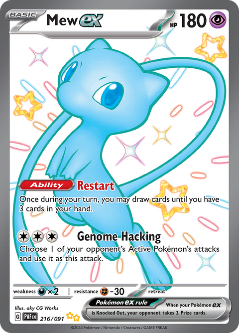 Mew ex 216/091 from Paldean Fates (PAF) - Ultra Rare English Pokémon TCG single card