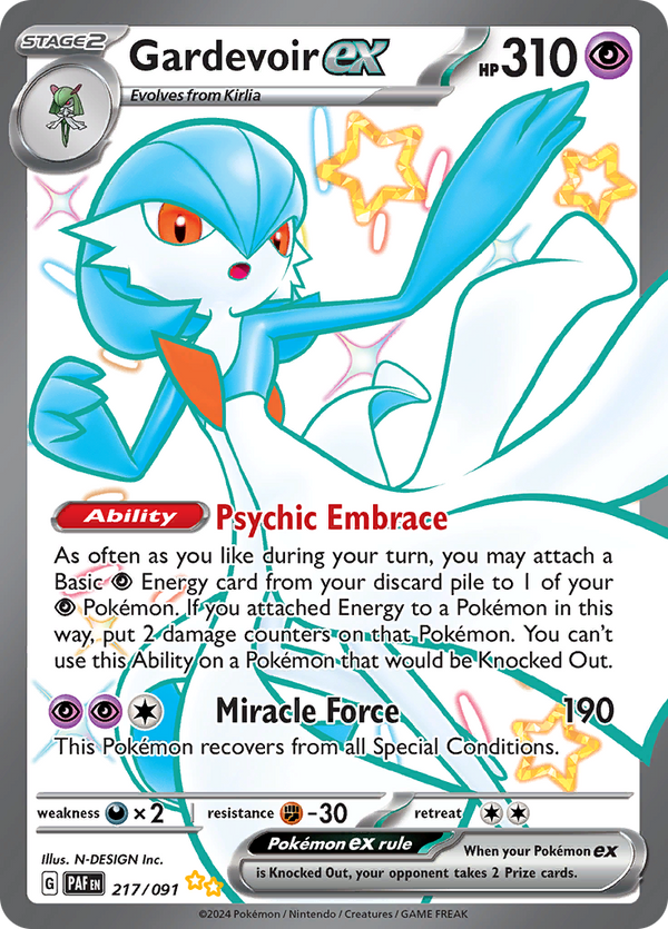 Gardevoir ex 217/091 from Paldean Fates (PAF) - Ultra Rare English Pokémon TCG single card
