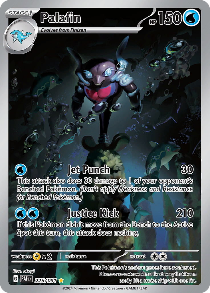 Palafin 225/091 from Paldean Fates (PAF) - Illustration Rare English Pokémon TCG single card