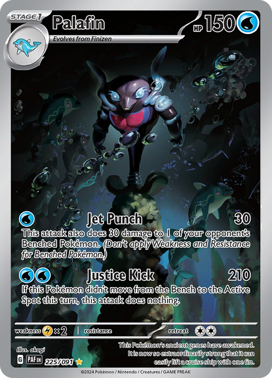 Palafin 225/091 from Paldean Fates (PAF) - Illustration Rare English Pokémon TCG single card