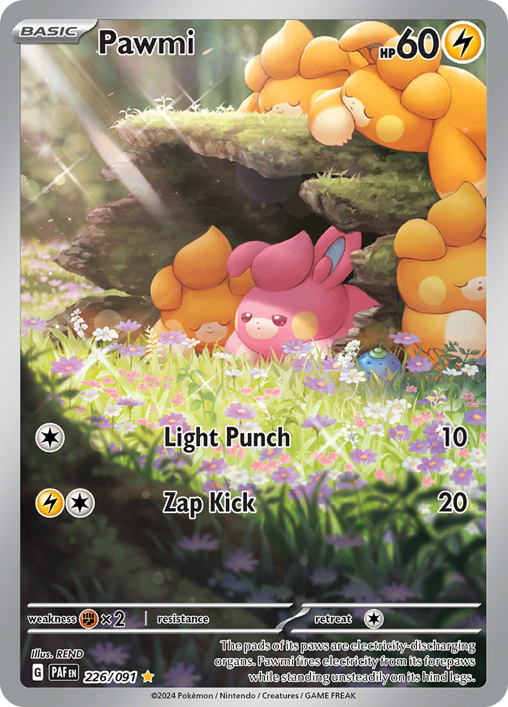 Pawmi 226/091 from Paldean Fates (PAF) - Illustration Rare English Pokémon TCG single card