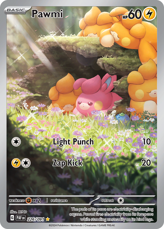 Pawmi 226/091 from Paldean Fates (PAF) - Illustration Rare English Pokémon TCG single card