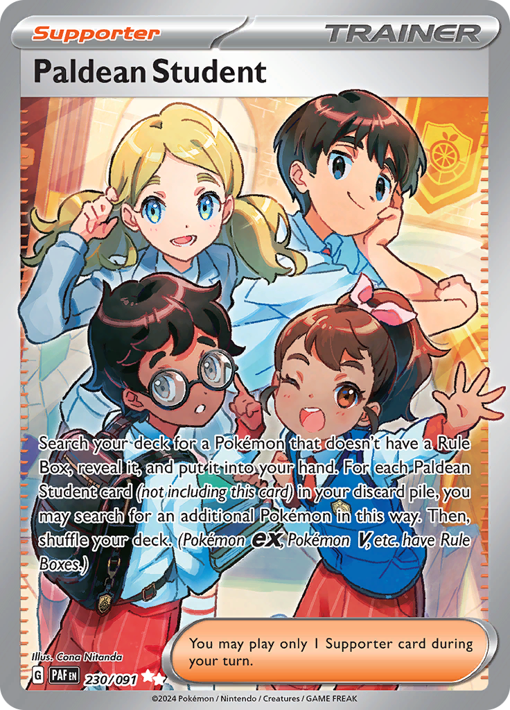 Paldean Student 230/091 from Paldean Fates (PAF) - Ultra Rare English Pokémon TCG single card