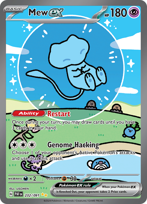 Mew ex 232/091 from Paldean Fates (PAF) - Special Illustration Rare English Pokémon TCG single card