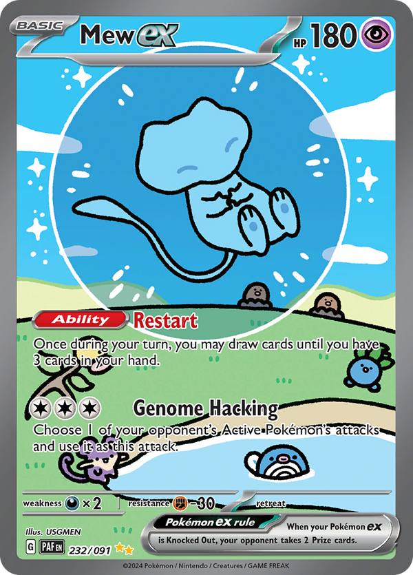 Mew ex 232/091 from Paldean Fates (PAF) - Special Illustration Rare English Pokémon TCG single card
