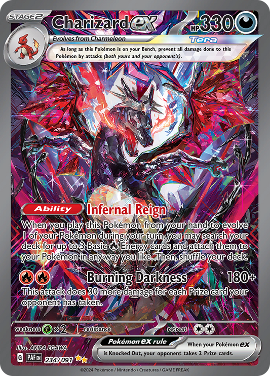 Charizard ex 234/091 from Paldean Fates (PAF) - Special Illustration Rare English Pokémon TCG single card