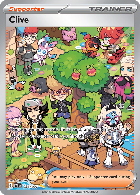 Clive 236/091 from Paldean Fates (PAF) - Special Illustration Rare English Pokémon TCG single card