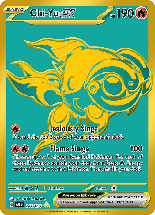 Chi-Yu ex 241/091 from Paldean Fates (PAF) - Hyper Rare English Pokémon TCG single card
