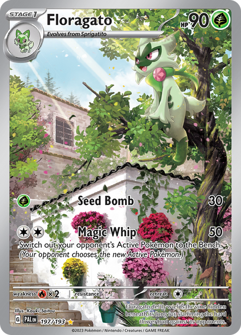 Floragato 197/193 from Paldea Evolved (PAL) - Illustration Rare English Pokémon TCG single card