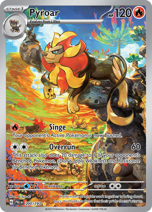 Pyroar 200/193 from Paldea Evolved (PAL) - Illustration Rare English Pokémon TCG single card