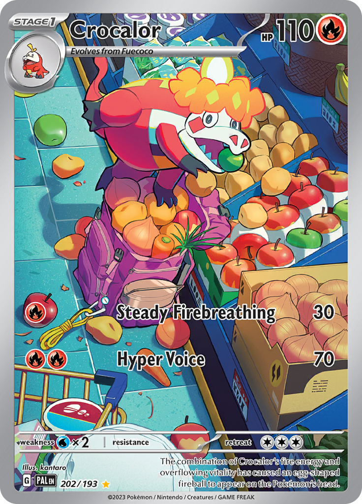 Crocalor 202/193 from Paldea Evolved (PAL) - Illustration Rare English Pokémon TCG single card