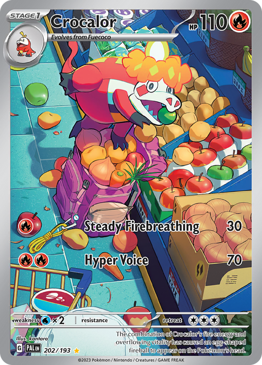 Crocalor 202/193 from Paldea Evolved (PAL) - Illustration Rare English Pokémon TCG single card