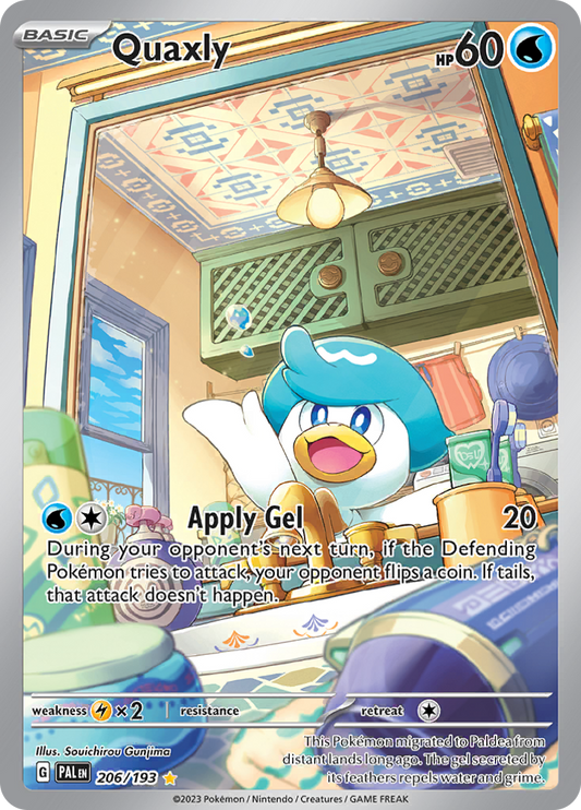 Quaxly 206/193 from Paldea Evolved (PAL) - Illustration Rare English Pokémon TCG single card