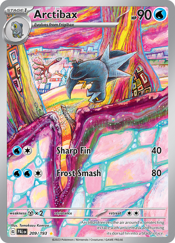Arctibax 209/193 from Paldea Evolved (PAL) - Illustration Rare English Pokémon TCG single card