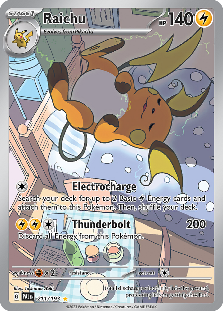 Raichu 211/193 from Paldea Evolved (PAL) - Illustration Rare English Pokémon TCG single card