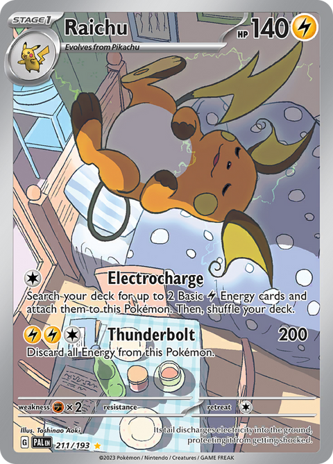 Raichu 211/193 from Paldea Evolved (PAL) - Illustration Rare English Pokémon TCG single card