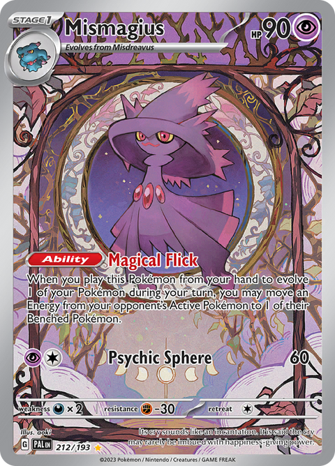 Mismagius 212/193 from Paldea Evolved (PAL) - Illustration Rare English Pokémon TCG single card