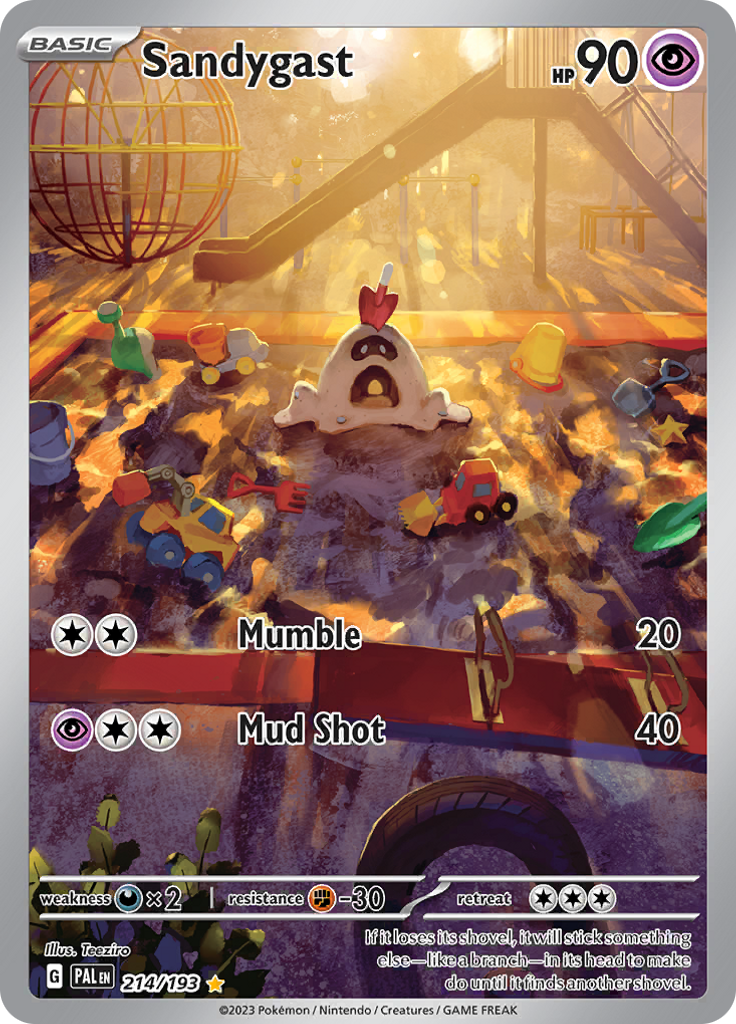 Sandygast 214/193 from Paldea Evolved (PAL) - Illustration Rare English Pokémon TCG single card