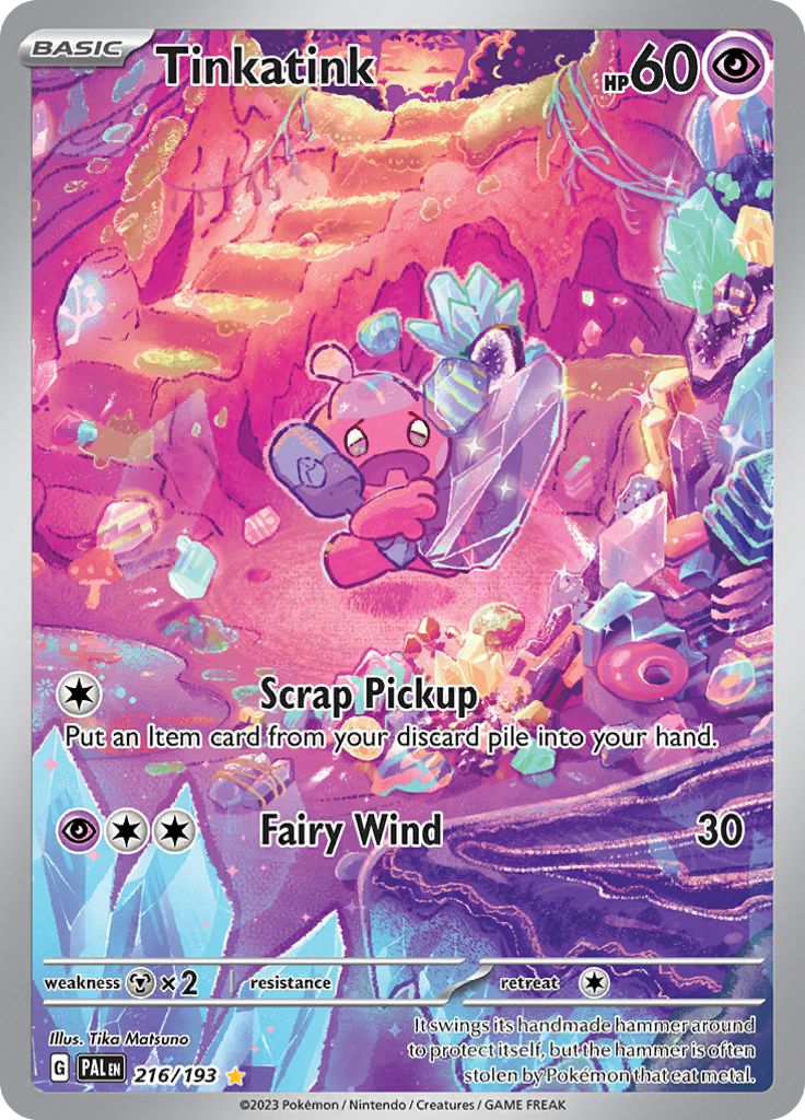 Tinkatink 216/193 from Paldea Evolved (PAL) - Illustration Rare English Pokémon TCG single card