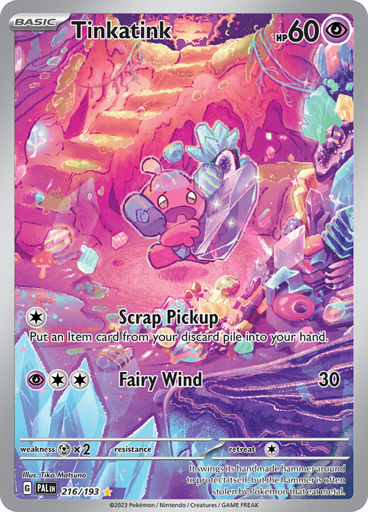 Tinkatink 216/193 from Paldea Evolved (PAL) - Illustration Rare English Pokémon TCG single card