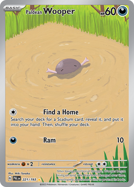 Paldean Wooper 221/193 from Paldea Evolved (PAL) - Illustration Rare English Pokémon TCG single card