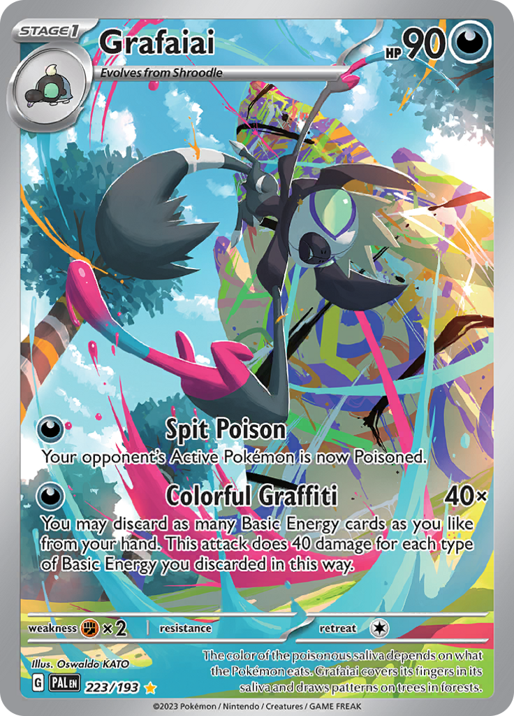 Grafaiai 223/193 from Paldea Evolved (PAL) - Illustration Rare English Pokémon TCG single card