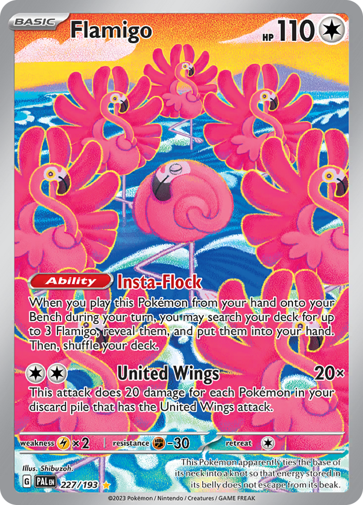 Flamigo 227/193 from Paldea Evolved (PAL) - Illustration Rare English Pokémon TCG single card