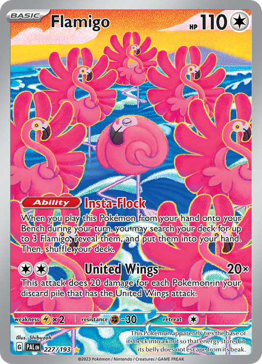 Flamigo 227/193 from Paldea Evolved (PAL) - Illustration Rare English Pokémon TCG single card