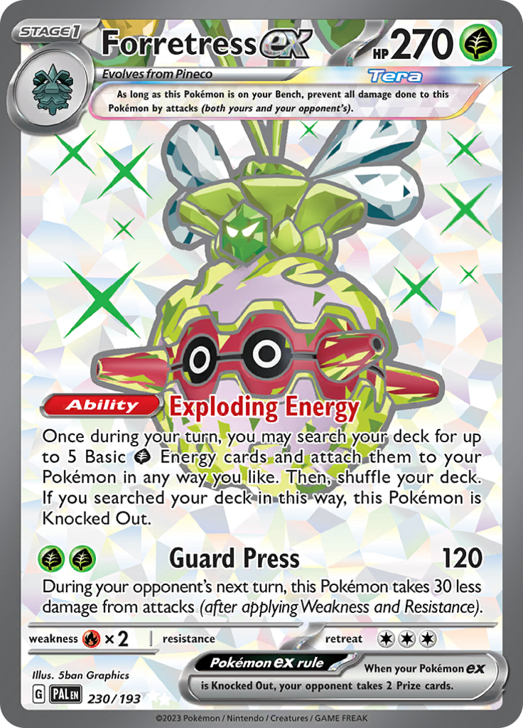Forretress ex 230/193 from Paldea Evolved (PAL) - Ultra Rare English Pokémon TCG single card