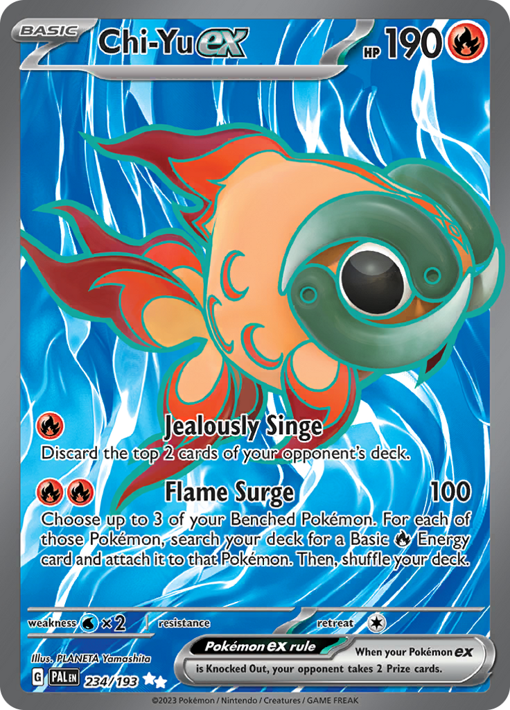 Chi-Yu ex 234/193 from Paldea Evolved (PAL) - Ultra Rare English Pokémon TCG single card
