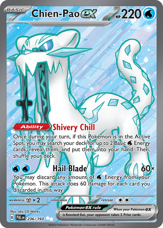 Chien-Pao ex 236/193 from Paldea Evolved (PAL) - Ultra Rare English Pokémon TCG single card